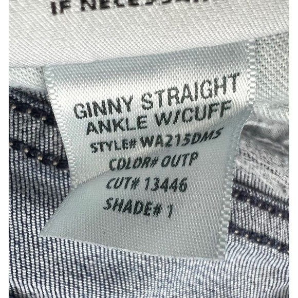 Hudson Womens Denim Jeans Ginny Straight Ankle Crop UnCuffed Blue Size 25 x 28 - Picture 8 of 8